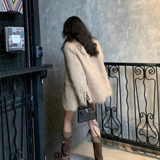 Áo khoác len dạ blazer có đệm vai sang trọng phong cách Hàn Quốc