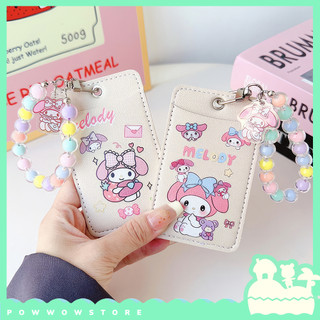 Bao Đựng Thẻ Da Pu Hai Ngăn Hoạ Tiết Nhân Vật Hoạt Hình Sanrio My Melody Đáng Yêu Cute