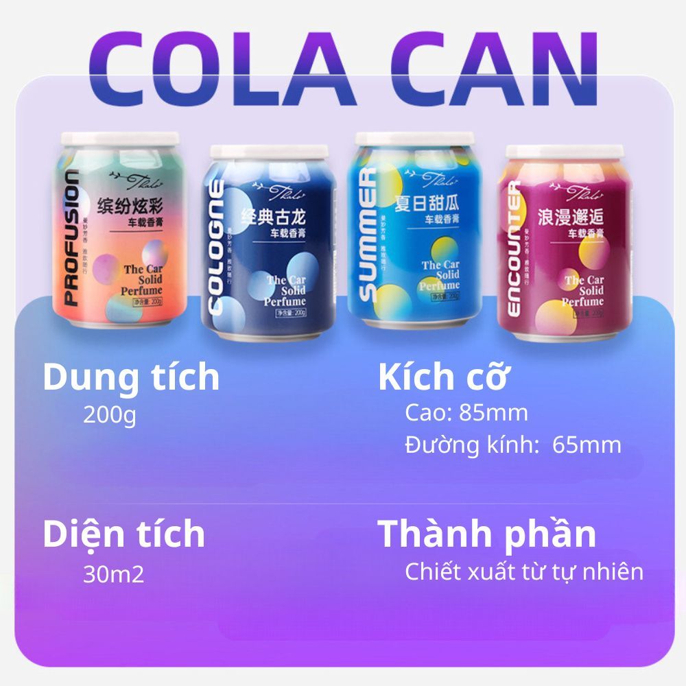 Sáp Thơm Ô Tô Varomas Hình Lon CoCa Khử Mùi Ô Tô Thanh Lọc Không Khí ST23 400G