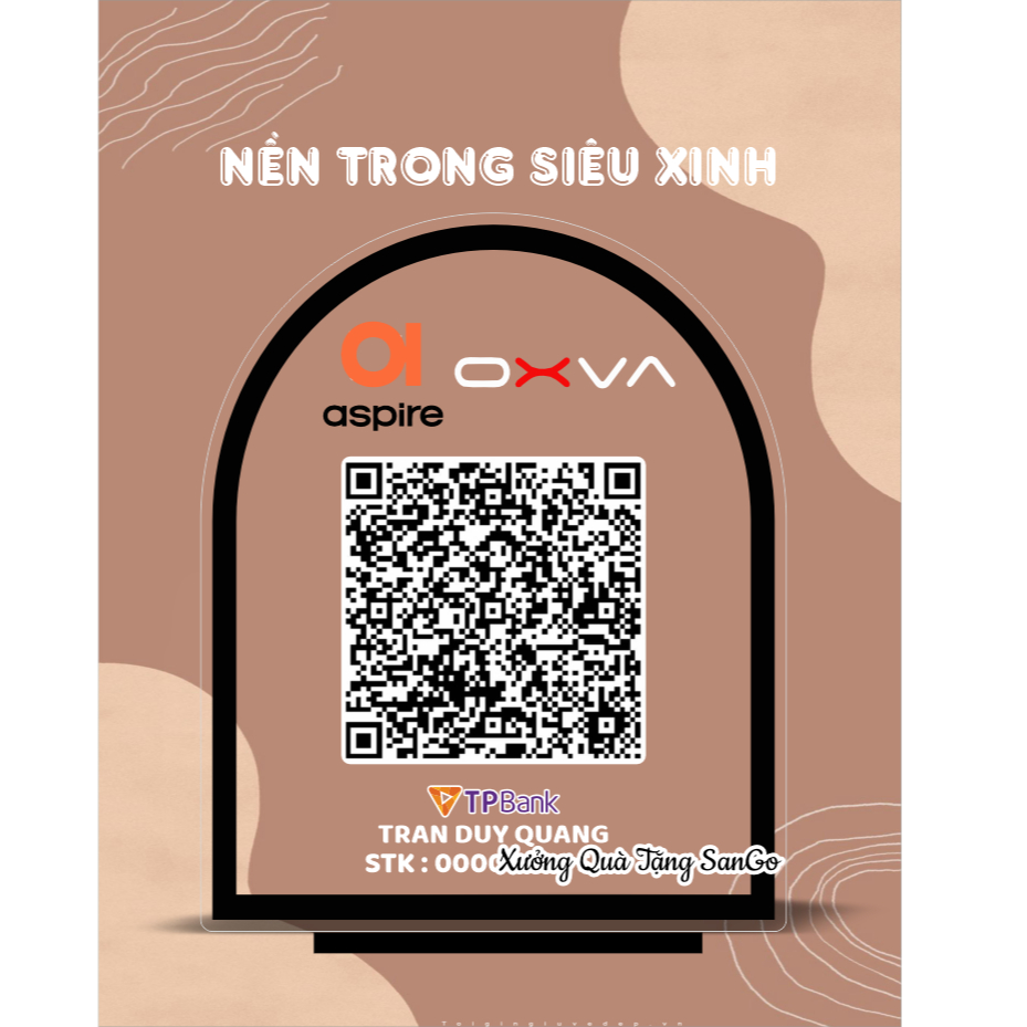 Biển QR siêu xinh để bàn  In UV nền trong  theo yêu cầu  - Xưởng quà tặng Sango