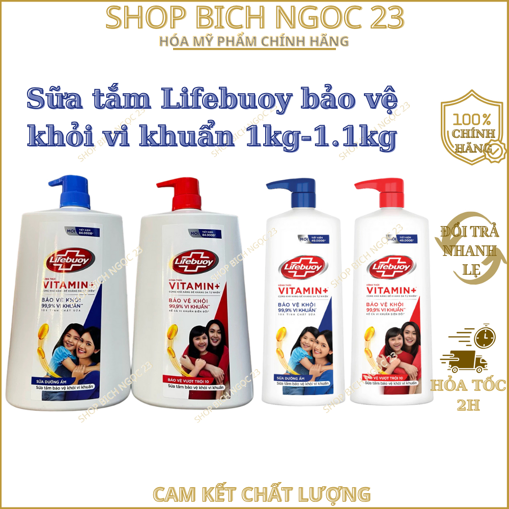 Sữa tắm Lifebuoy bảo vệ khỏi vi khuẩn 1kg-1.1kg
