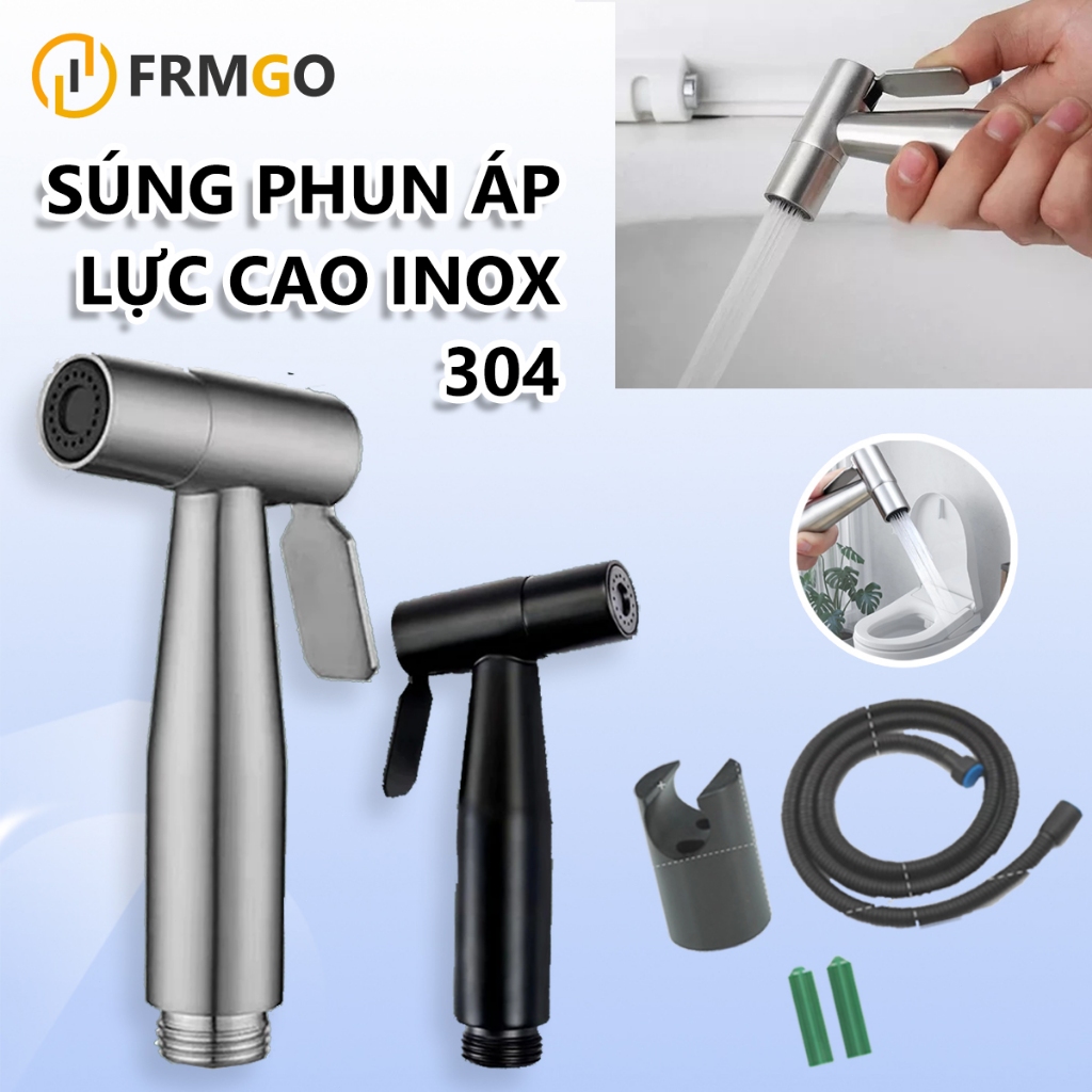 XỊT INOX 304 SIÊU MẠNH - Bộ vòi xịt vệ sinh inox 304 cao cấp bền với ...