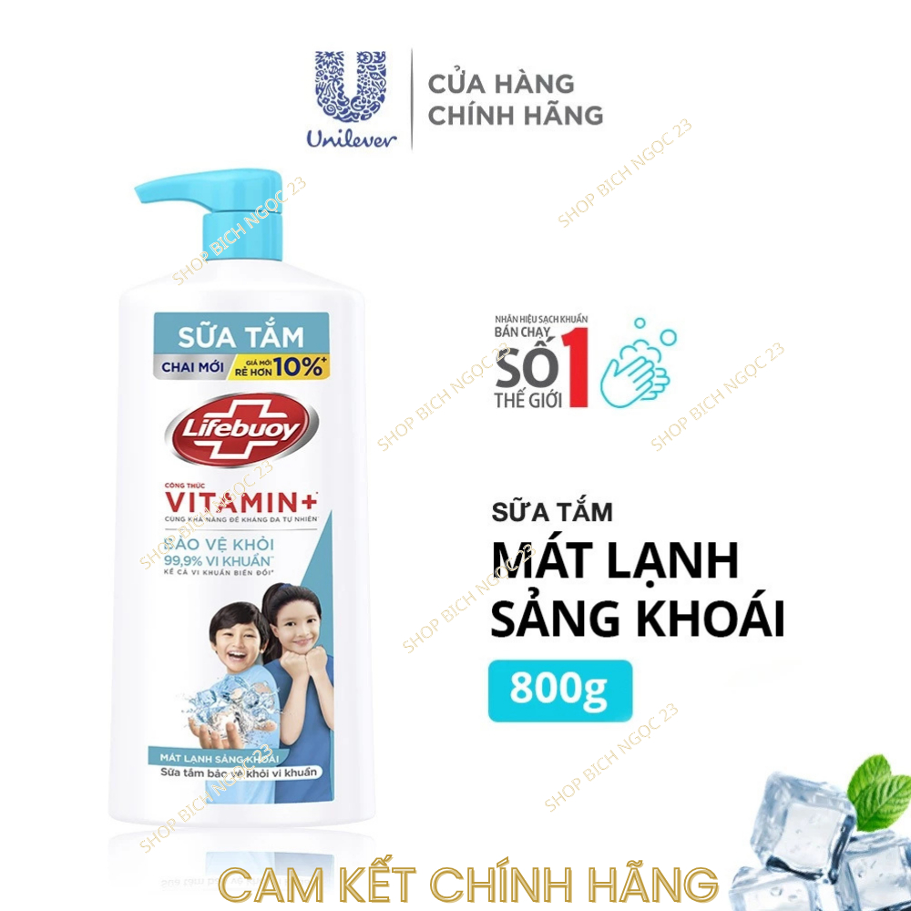 Sữa tắm Lifebuoy kháng khuẩn Bảo vệ Vượt trội 800g