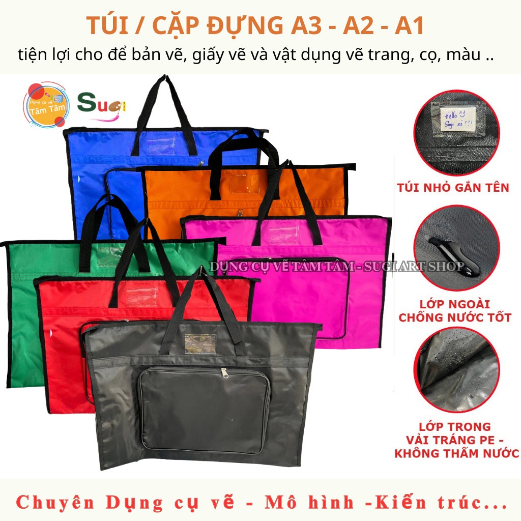 [ TÂM TÂM ]  Túi bảng vẽ A3, Túi đựng bảng vẽ, cặp đựng bảng vẽ A3