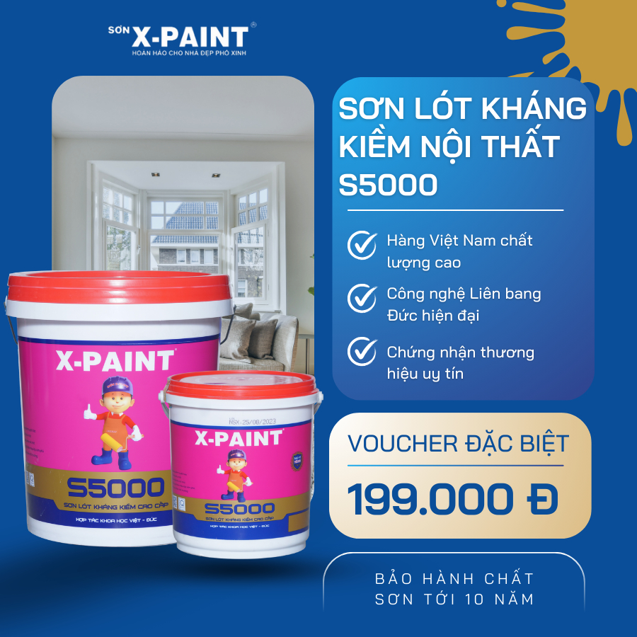 Sợn Lót Chống Kiềm Nội Thất X-Paint S5000 -Giúp Kháng Kiềm Cực Cao ...