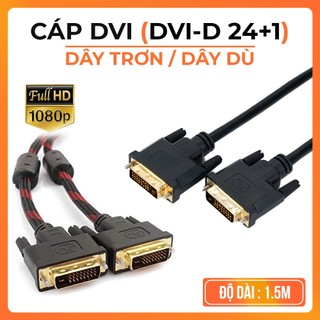 Cáp DVI to DVI 24+1 Dài 1.5m – Chống Nhiễu 2 Lớp, IC Khuếch Đại – Dùng Cho PC, Màn Hình, Máy Chiếu