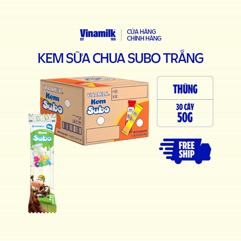 Thùng 30 Cây Kem sữa chua Subo Vinamilk 50g (30C/T) | Shopee Việt Nam