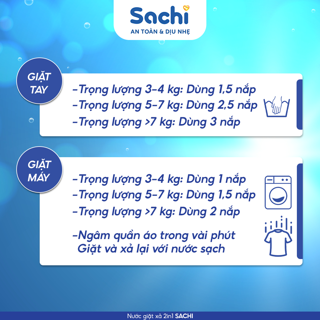 Nước Giặt Xả Cho Bé Sachi 2kg Hương Thơm Dịu Nhẹ, Làm Sạch Vết Bẩn, Làm Mềm và Giữ Bền Màu Vải