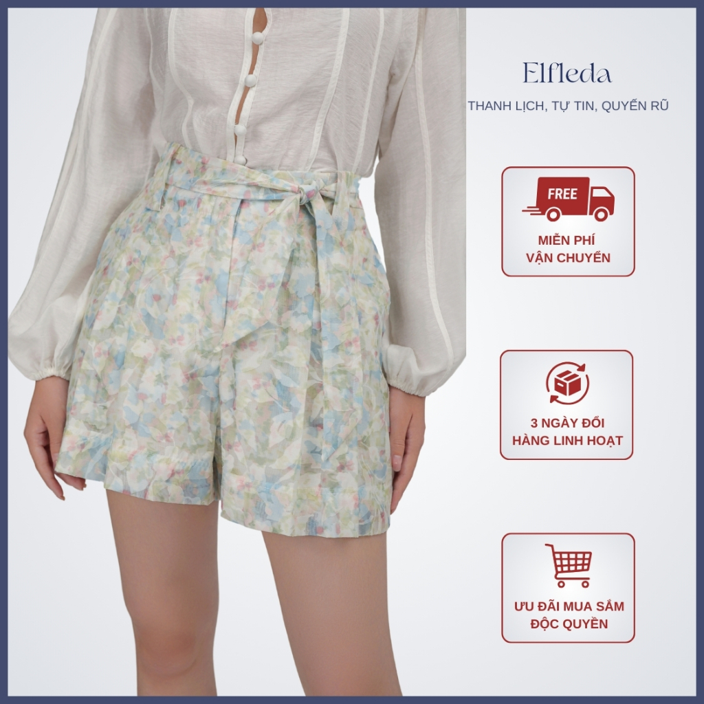 [ELFLEDA] Quần sooc shorts sự kết hợp rực rỡ giữa nét nữ tính và thiết ...