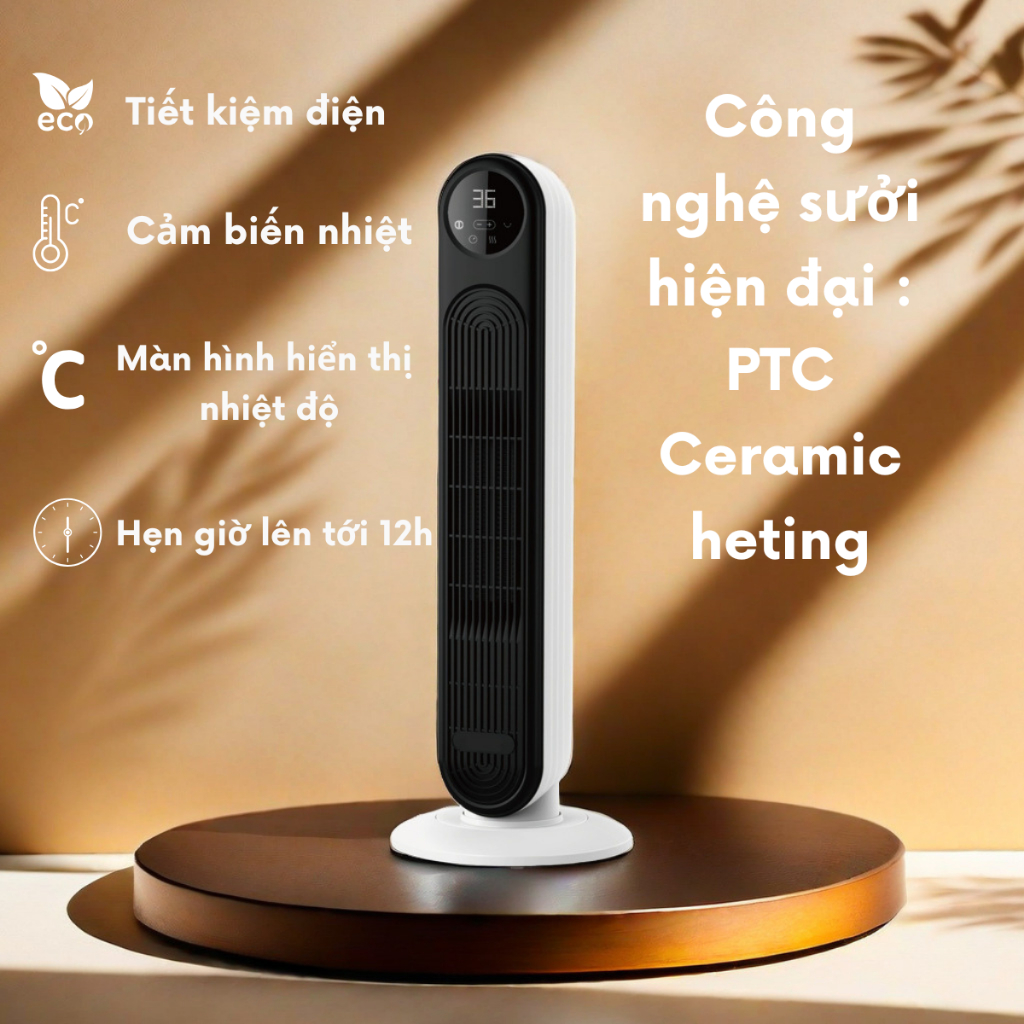Máy sưởi gốm PTC Ceramic Forseti FHK-688 Thiết kế nhỏ gọn - Công tắc an toàn - Bảo hành trong 24 tháng