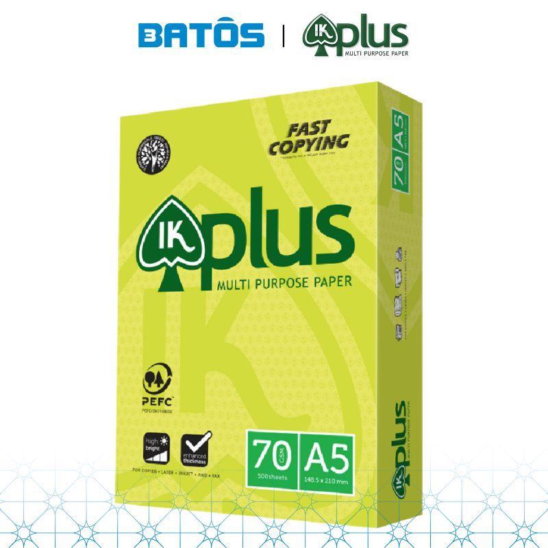 [Có VAT] Thùng Giấy A5 IK Plus 70gsm (10 reams), nhập khẩu từ Indonesia.