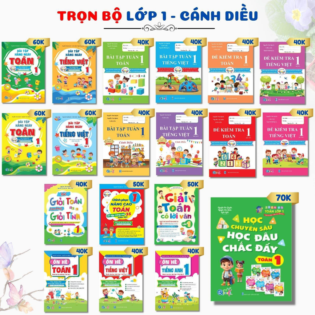 Ảnh Sách Lớp 1- Cánh Diều, Bài tập hàng ngày, Bài Tập Tuần, Đề Kiểm Tra Toán và Tiếng Việt- Học kì 1,2 (Lẻ tuỳ chọn) 1