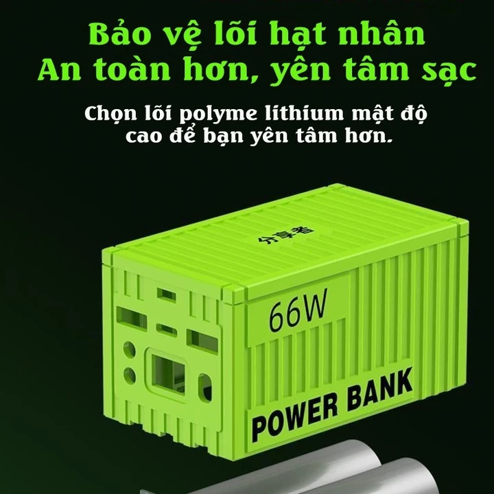 sạc dự phòng 20000mAh,Tích hợp cáp sạc nhanh, phù hợp với nhiều loại điện thoại, sạc dự phòng – 2