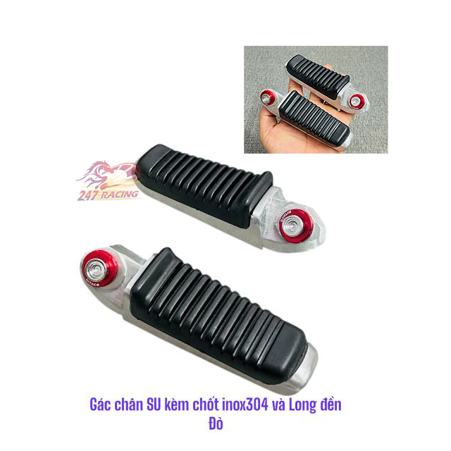 Gác Chân Sau xe máy SU kèm chốt INOX304 và Long đền Đỏ Kitacoo