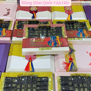 Hồng Sâm Nguyên Củ 6 Năm Tuổi Tẩm Mật Ong Hộp Lụa 500g
