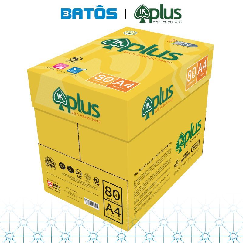[Có VAT] Thùng Giấy A4 IK Plus 80gsm (5 reams), nhập khẩu từ Indonesia