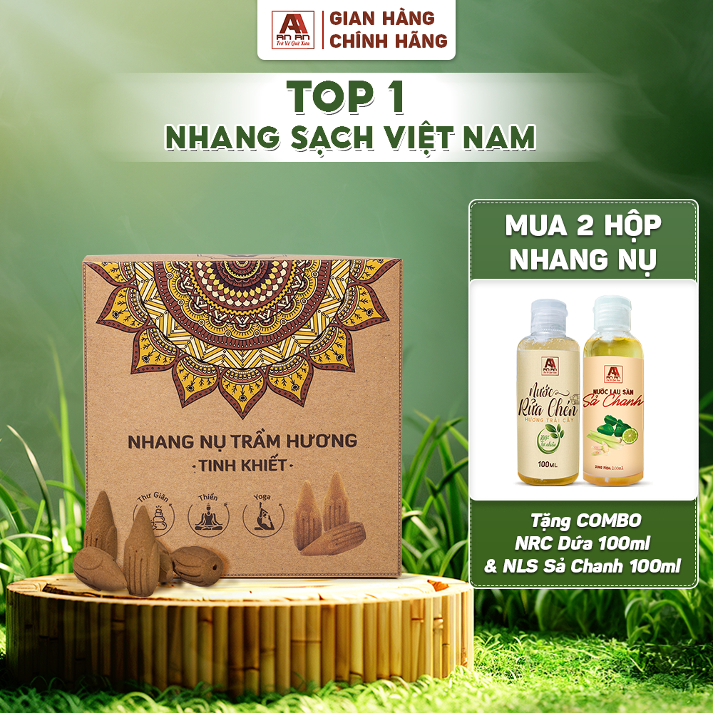 Ảnh Nhang nụ trầm hương An An, nụ trầm khói ngược xông phòng nguyên chất hộp 39 nụ, thơm lâu, không hoá chất 1