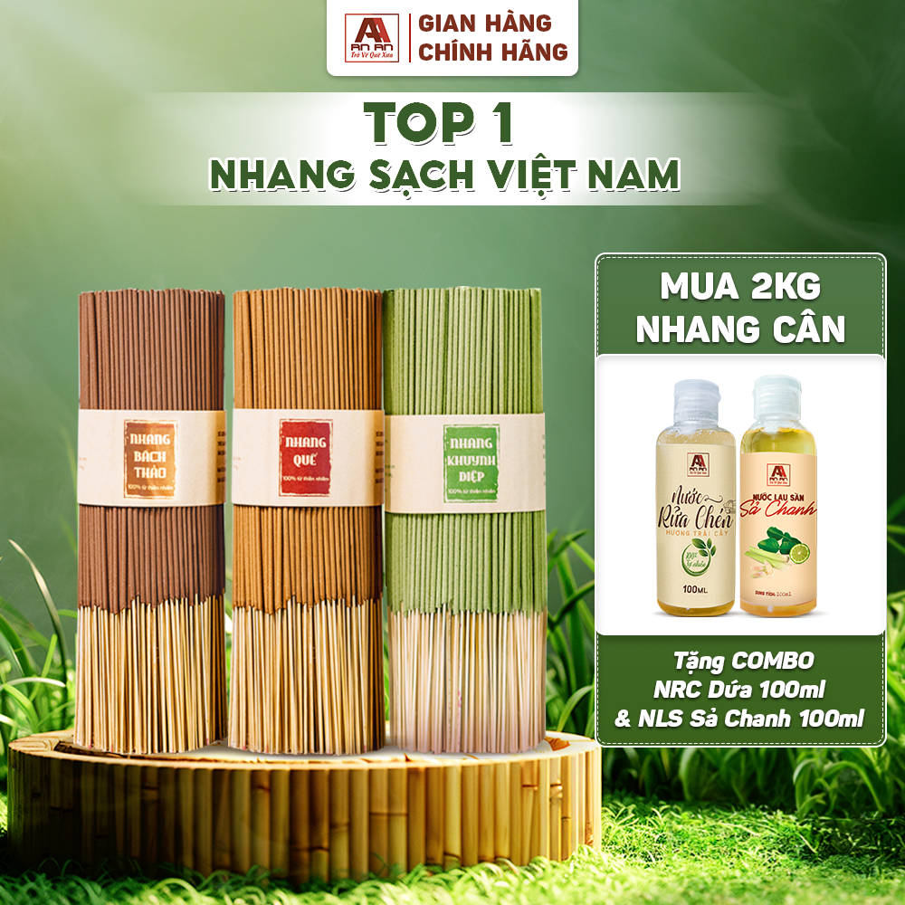 Ảnh Nhang thơm thảo mộc 23cm (Quế - Diệp - Trầm hương,...) thơm dịu, ít khói, an toàn 1