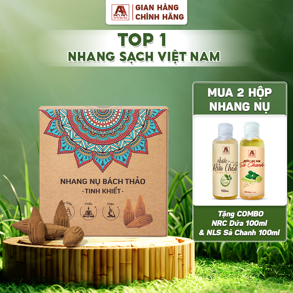 Ảnh Nhang nụ bách thảo, nhang nụ thuốc bắc xông nhà, thiền định 100% tự nhiên hộp 39 viên - Nhang sạch An An 1