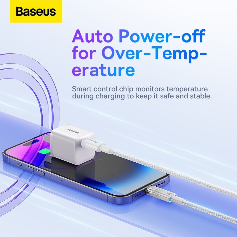 Ảnh Cáp sạc nhanh tự ngắt Baseus Explorer Series with Smart Temperature Control Type-C to iP 20W nhiều màu 1