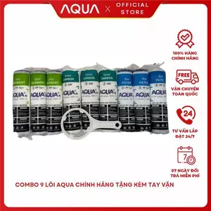 Bộ 9 Lõi Lọc nước 1 2 3 AQUA Chính Hãng Dùng được cho mọi loại máy lọc gia đình máy lọc nước RO