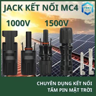Cặp Jack Nối MC4 1000V 1500V TEKI, Kết Nối Tấm Pin Năng Lượng Mặt Trời, Lõi Đồng, Chống Nước IP67, Dòng 30A