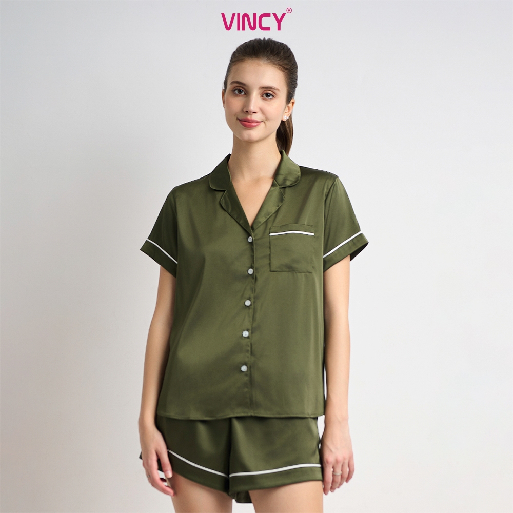 Ảnh Bộ Đồ Shorts Vải Satin Vincy BSS102W21 3