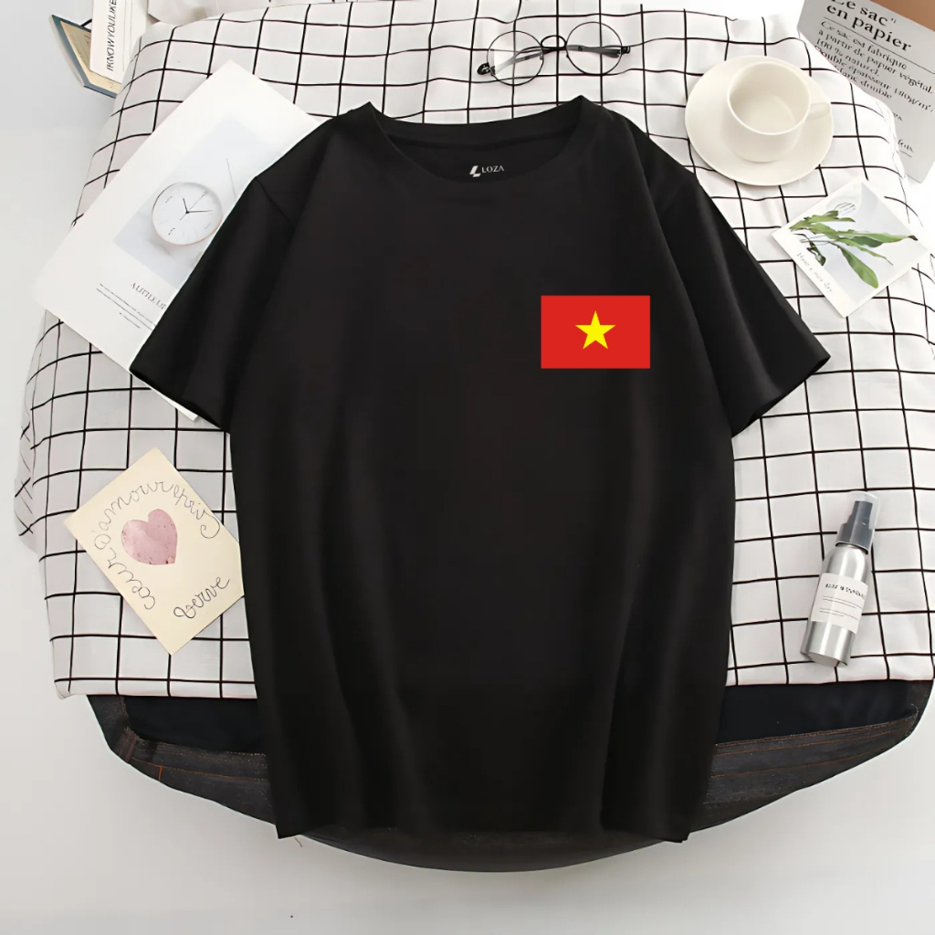 Ảnh Áo thun in hình cờ Việt Nam cho nữ và trẻ em - Áo phông cờ đỏ sao vàng - LOZA G0240 4