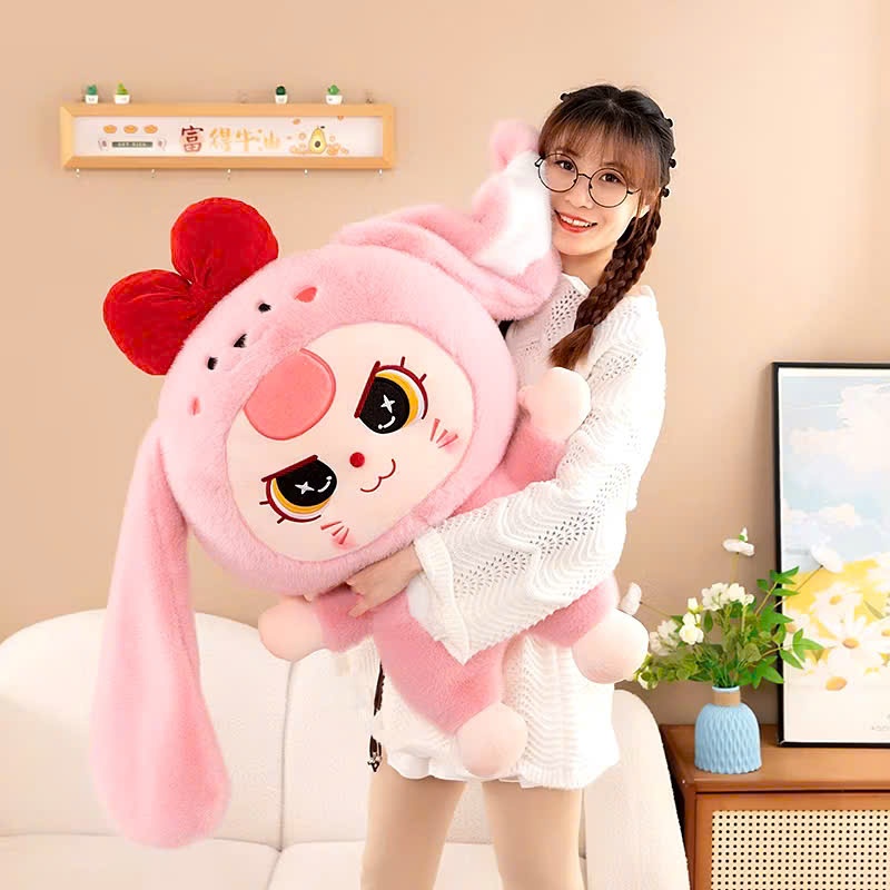 [HÀNG LÔNG CHỒN KIM ] Gấu bông thỏ  bé ba  1000% dễ thương,  bé ba thỏ 1000% gấu bông chất liệu vải lông cao cấp