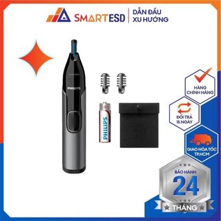 Máy Tỉa Lông Mũi Philips NT3650/16 Thiết Kế Hiện Đại, Sang Trọng-Hàng Chính Hãng - Bảo Hành 24 Tháng