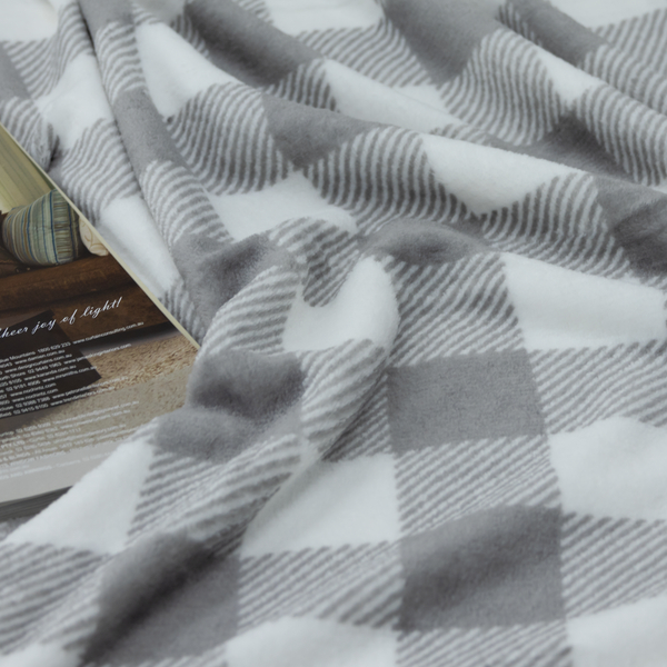 Ảnh Mền tuyết NIN House hoa văn SQUARE STRIPES 1m8x2m sợi microfiber cực ấm, mịn màng fleece blanket văn phòng, xe hơi, sofa 1
