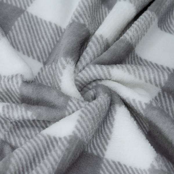 Ảnh Mền tuyết NIN House hoa văn SQUARE STRIPES 1m8x2m sợi microfiber cực ấm, mịn màng fleece blanket văn phòng, xe hơi, sofa 3