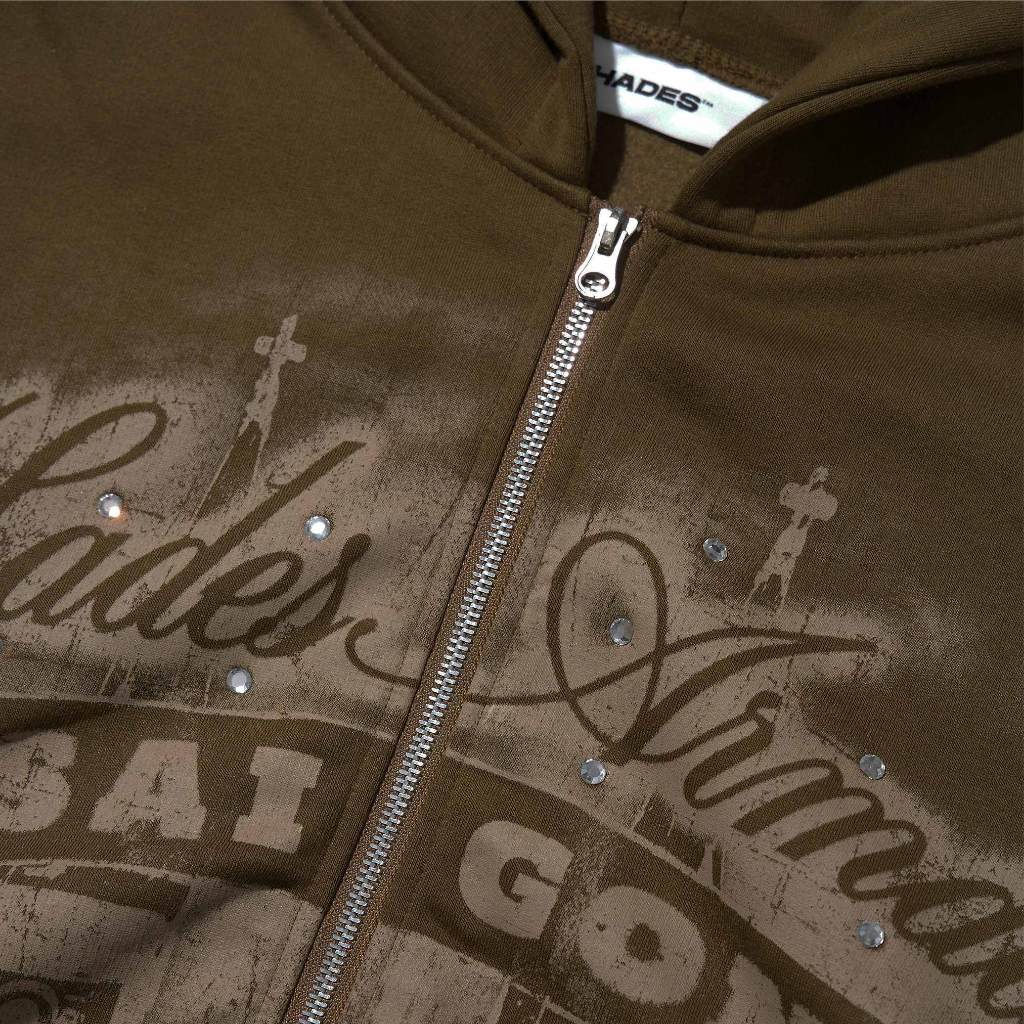 Ảnh HADES Saigon Vital Hoodie - HADES Brand chính hãng Hoodie zip vải nỉ unisex 2