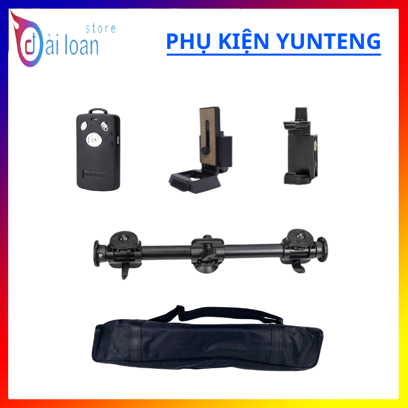 Phụ Kiện Yunteng Chính Hãng - Đầu Kẹp, Remote, Túi Đựng, Plate, Thanh Ngang cho Tripod Chuyên Dụng
