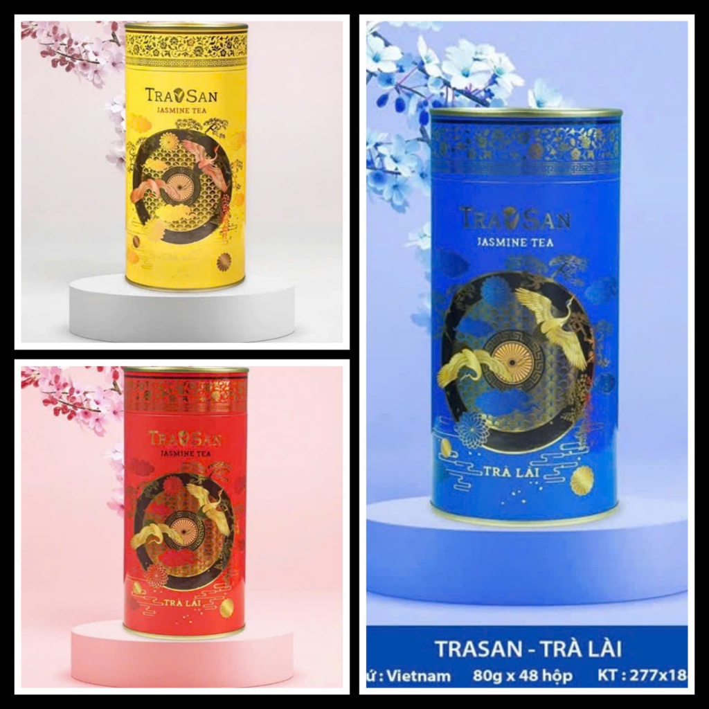 TM-Trà Lài Tra San 80g (Lọ giấy tròn) CON HẠC ĐỎ T48H (Hộp) Bán trực ...
