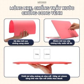 [Matte MacCover] Ốp bảo vệ siêu mỏng nhám mờ dành cho laptop Mac book Air Pro 13 14 15 16 M1 M2 M3 by MèoBer