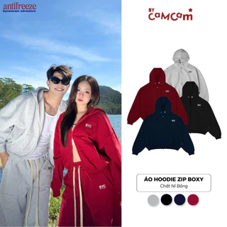 Áo Hoodie Zip Boxy Collection 𝑩𝒚𝒄𝒂𝒎𝒄𝒂𝒎 Basic Nỉ Bông Dày Dặn Unisex Nam Nữ