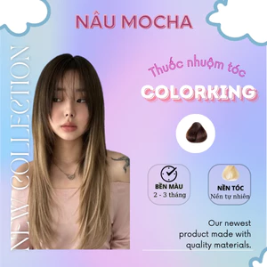Thuốc nhuộm tóc màu NÂU MOCHA, thuốc nhuộm tóc không cần tẩy, kem nhuộm tóc tại nhà cao cấp tiện lợi COLORKING