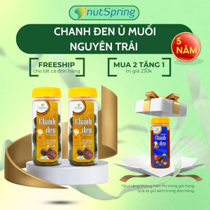 Combo Chanh Đen Ủ Muối 5 Năm Nguyên Trái 300gam, tặng Nước Cốt Chanh Đen