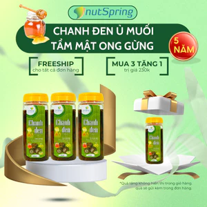 Combo 3 Chanh Đen Ủ Muối 5 Năm Cắt Miếng Tẩm Mật Ong Gừng 600gam