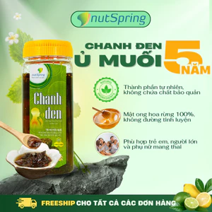 Chanh Đen Ủ Muối Mật Ong Gừng Thực Dưỡng 5 năm NutSpring (600 Gram)