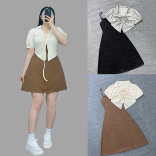 Đầm cặp hai lớp thun ruby Hàn co giãn tách rời mềm mại, thoáng mát thời trang phù hợp đi chơi dự tiệc G684+G685