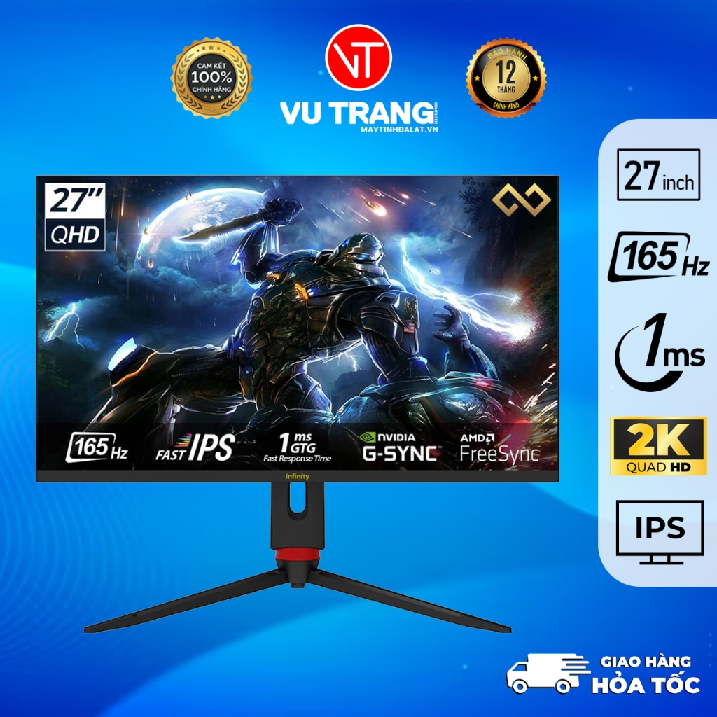 Màn hình máy tính gaming Infinity Fast Ultra 27 inch 2K 165hz