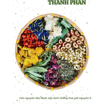 Hộp 30 gói trà detox 10 vị - Tặng bình thủy tinh 300ml + 3 viên trà thảo mộc mix vị