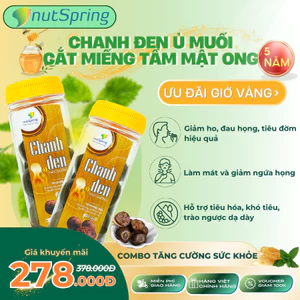 Combo Mua 2 Chanh Đen Ủ Muối 5 Năm Nguyên Trái 300gam NutSpring