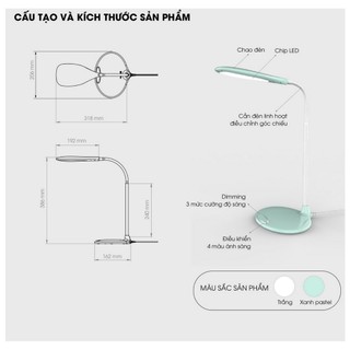 Đèn bàn LED Cảm ứng RẠNG ĐÔNG  Model: RD-RL-21 6W bảo vệ thị lực, chống cận thị, chống lóa