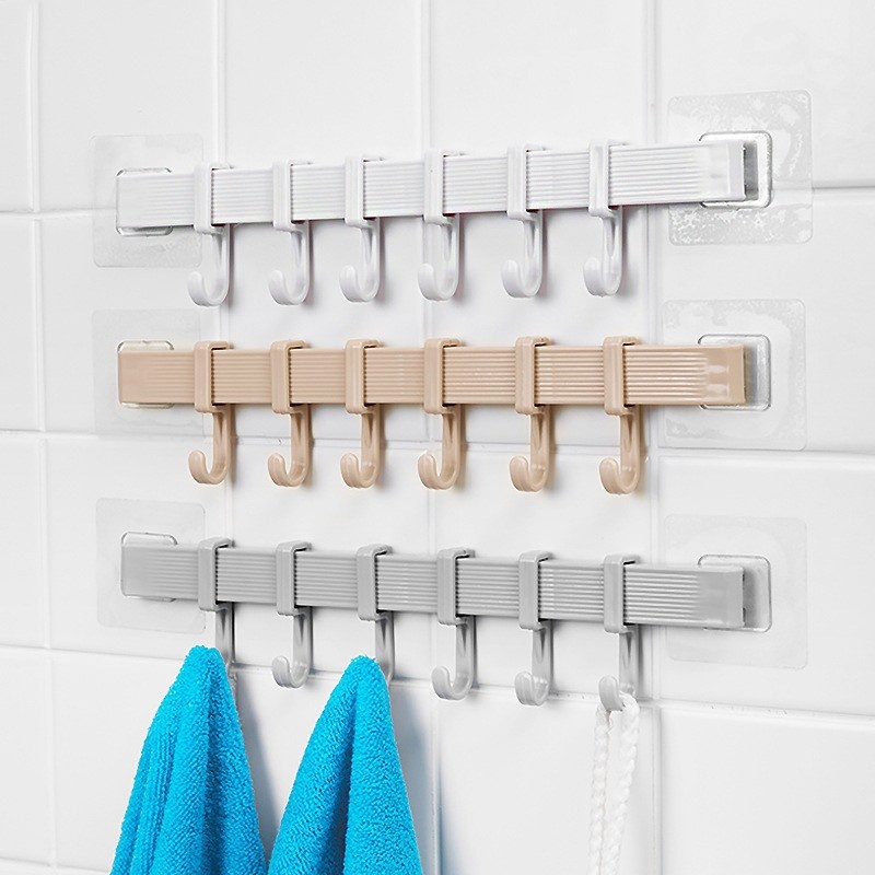 Móc Dán Tường Siêu Chịu Lực 6 Móc kiểu mới