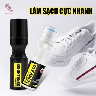 Chai vệ sinh giày làm sạch và tẩy ố giày Little White CLEANER và BRIGHTENER 100ml tẩy trắng giày