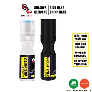 Chai vệ sinh giày làm sạch và tẩy ố giày Little White CLEANER và BRIGHTENER 100ml tẩy trắng giày