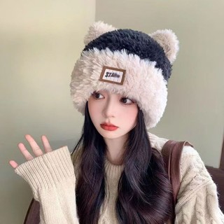 Mũ Lông Cừu Tai Mèo Kem Hàn Quốc Unisex Nam Nữ MEILI STORE